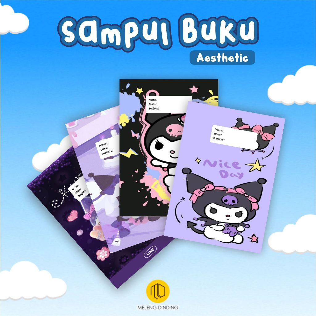 

SAMPUL BUKU AESTHETIC ISI 10 PCS / SAMPUL BUKU MOTIF KUROMI SANRIO 2 / SAMPUL BUKU BOOK COVER A5/B5 / Sampul Buku Kotak - Sampul Buku Aesthetic - Book Cover - Kertas Kado - Wrapping Paper - Kertas Sampul / SAMPUL BUKU CUSTOM DESAIN 2