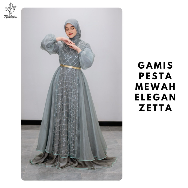Gamis Pesta Mewah Elegan Zetta