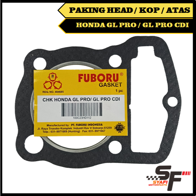 PAKING HEAD GL PRO / GL PRO CDI GASKET PERPAK KOP ATAS KLINGER FUBORU