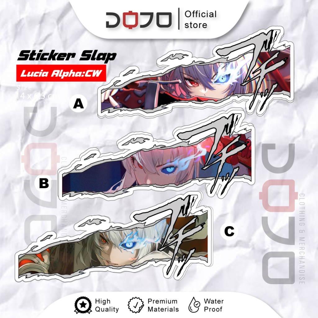 Sticker VINYL punishing gray raven PGR Lucia Alpha Crimson Wave motor mobil notebook binder laptop p