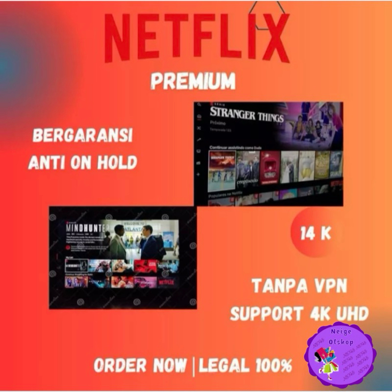NETFLIX 28 HARI MOBILE DAN BISA SMART TV,1 PROFILE 1 DEVICE