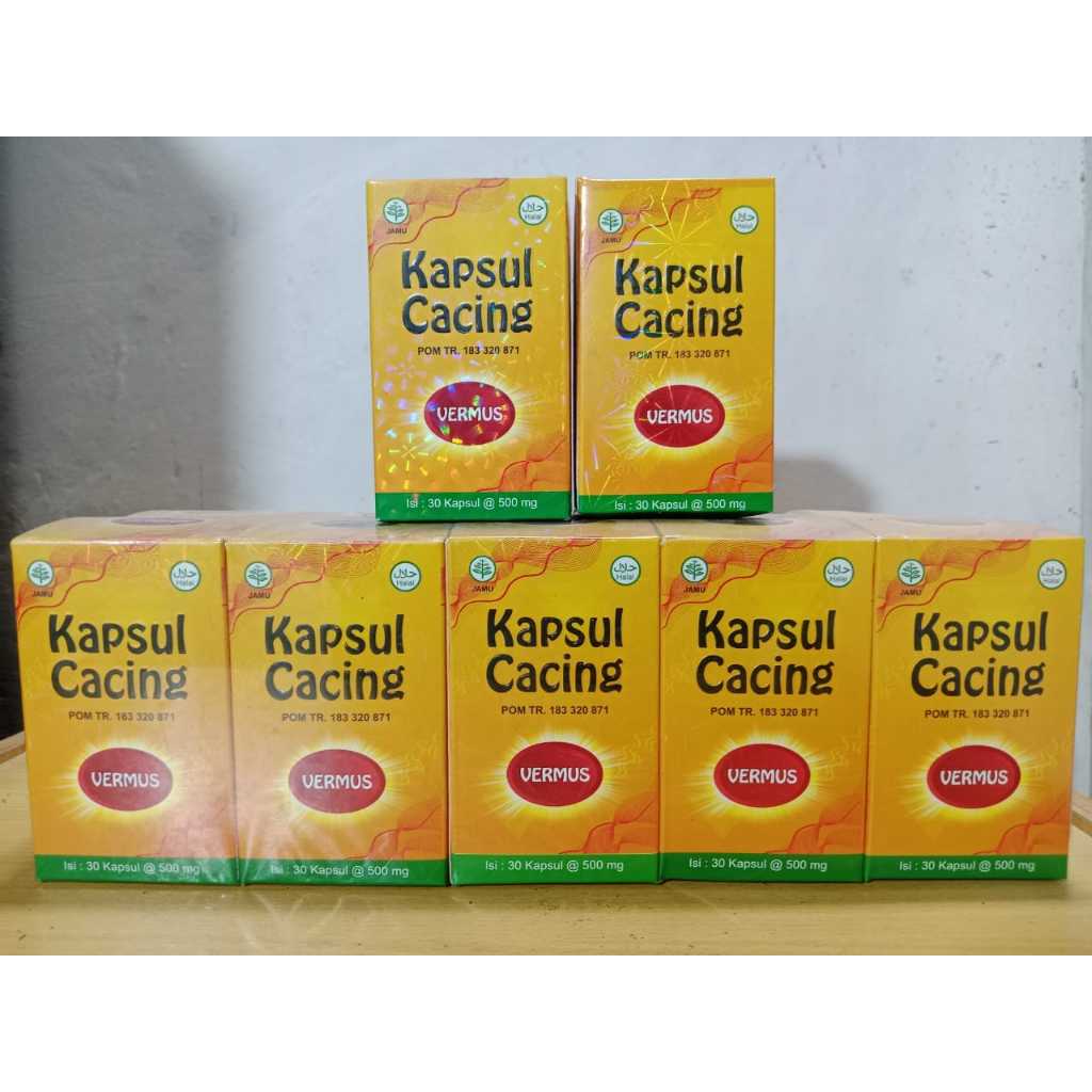 Kapsul cacing VERMUS -Obat pereda panas / Obat tipes