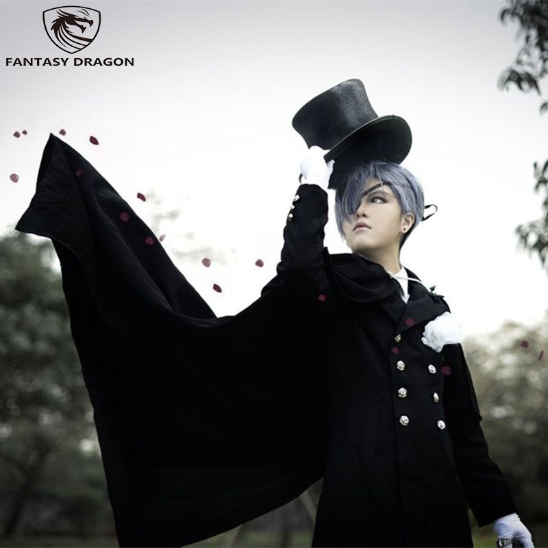 Black Butler cosplay Ciel Phantomhive cosplay costume and Ciel Phantomhive wig 【Fantasy Dragon】