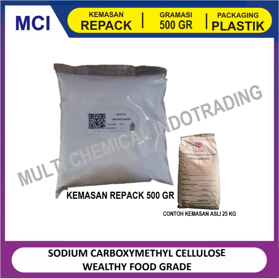 

SODIUM CARBOXYMETHYL CELLULOSE / CMC FOOD GRADE || 500gr