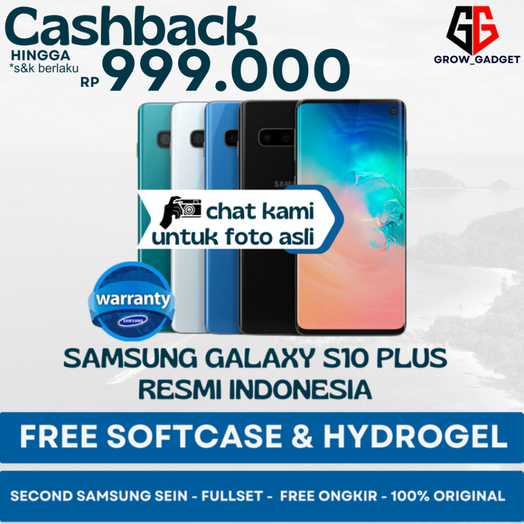 SEIN Samsung Galaxy S10 Plus + 8/128GB 8/512GB Second Fullset Resmi