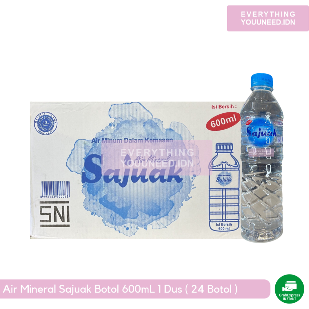 

Sajuak Air Mineral Kemasan Botol 600 mL 1 Dus isi 24 Botol