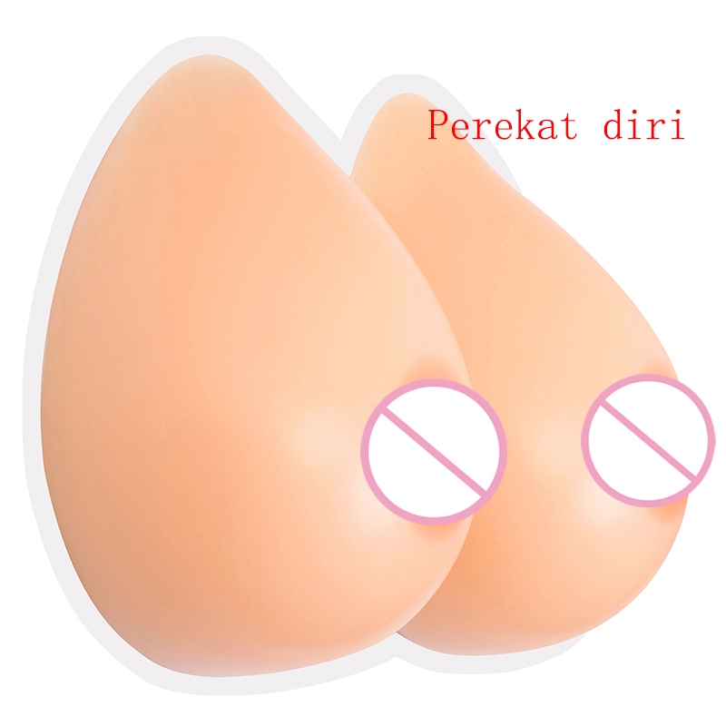 Self-adhesive Perekat Diri Kostum Cosplay Berdandan Pria Pembesar Payudara Payudara Palsu Leher Bent