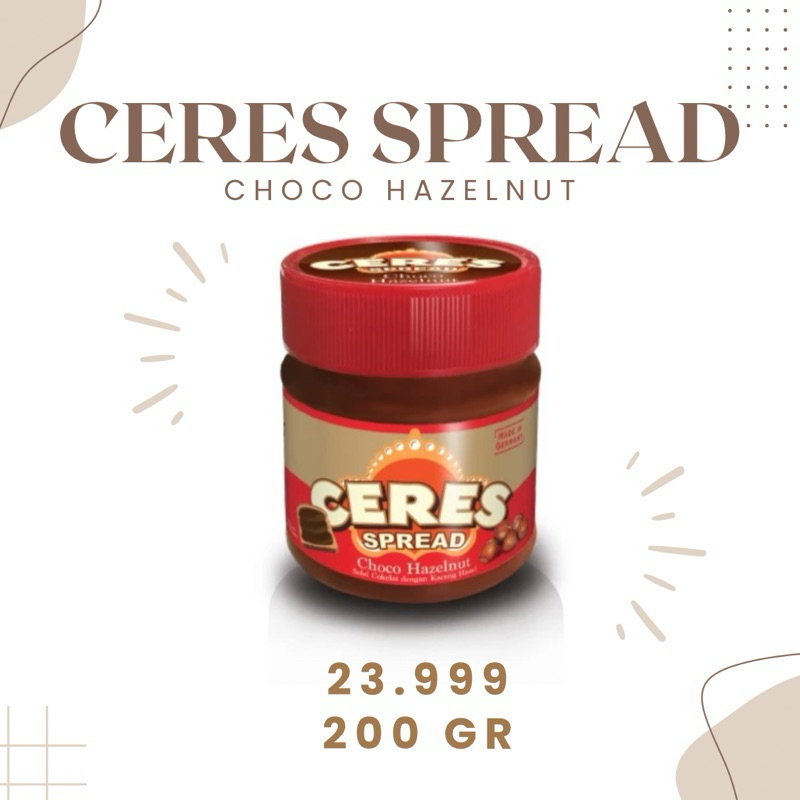 

Ceres Spread Choco Hazelnut Selai Coklat Cokelat 200GR