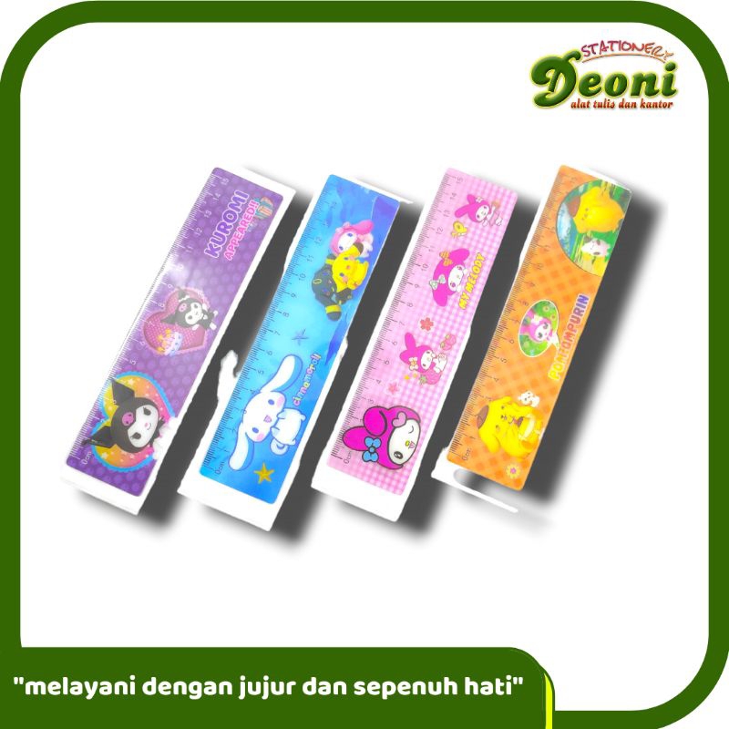 

Fancy Penggaris Mistar Lentur 15cm Kuromi Melody Cinnamoroll Pompompurin 5031