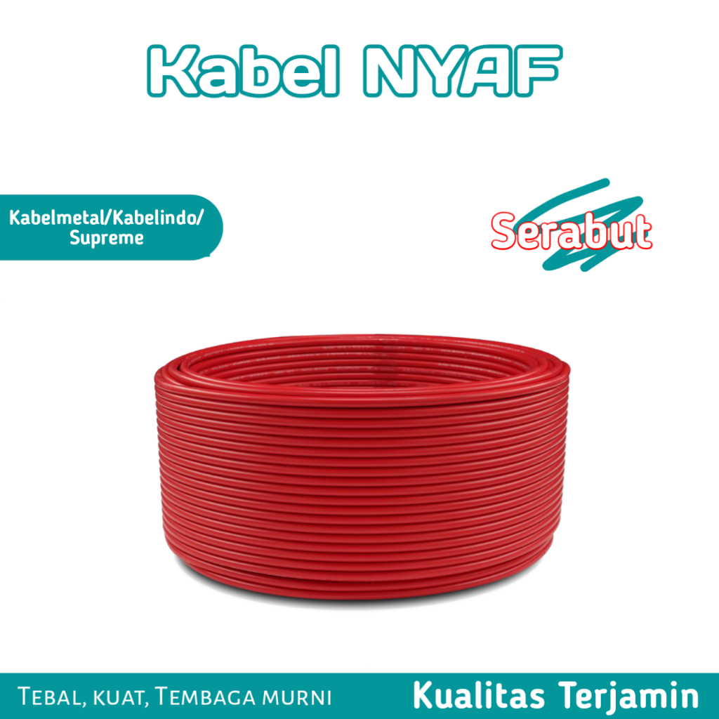 Kabel NYAF 50 mm2 serabut merek Supreme/Kabelmetal/Kabelindo