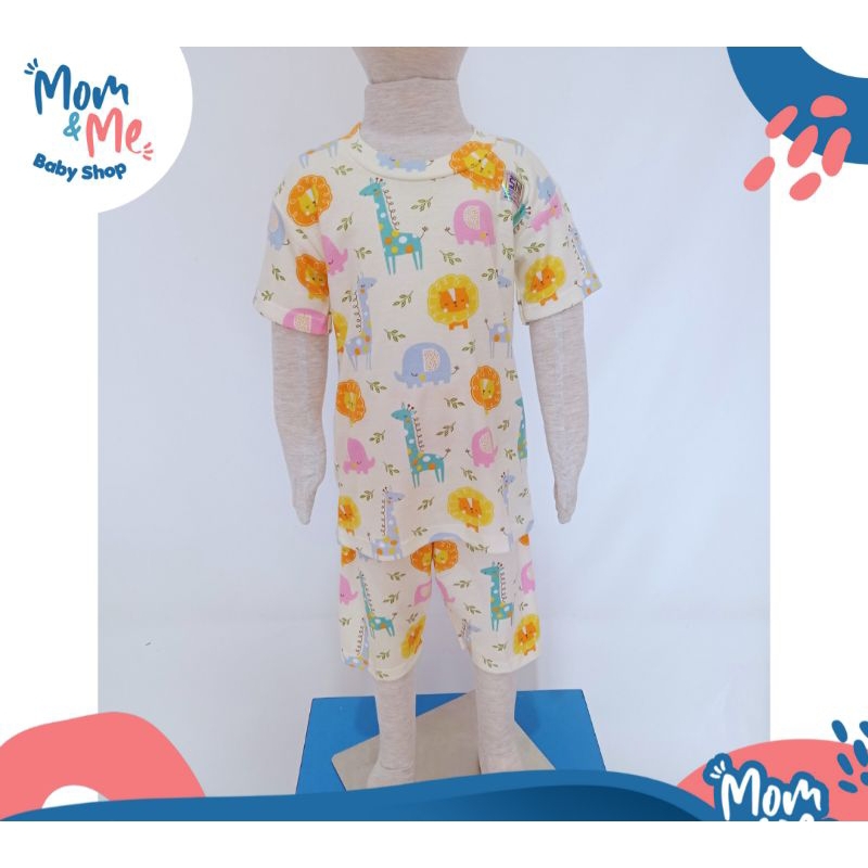 Piyama Anak Setelan Pendek motif Cute Safari/Chery House
