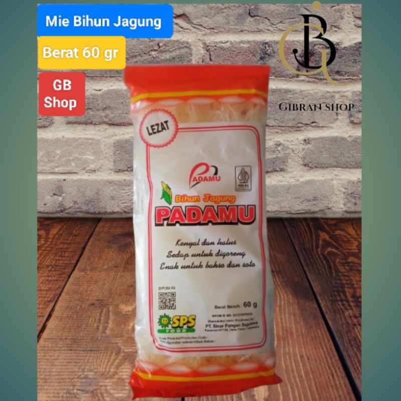 

Mie kering Bihun Jagung, mie Bakso kemasan 60gr