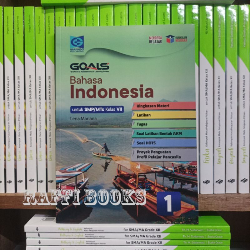 Buku Soal - Buku Goals Bahasa Indonesia Kelas 1 / 7 SMP Grafindo Kurikulum Merdeka