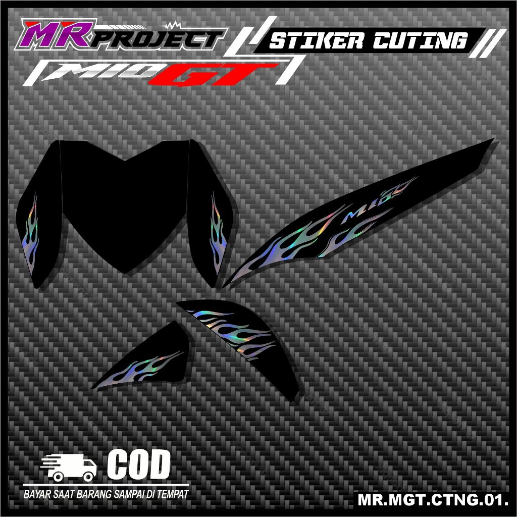 Stiker Cuting MIO GT, Striping stiker MIO  GT List variasi Motif Api