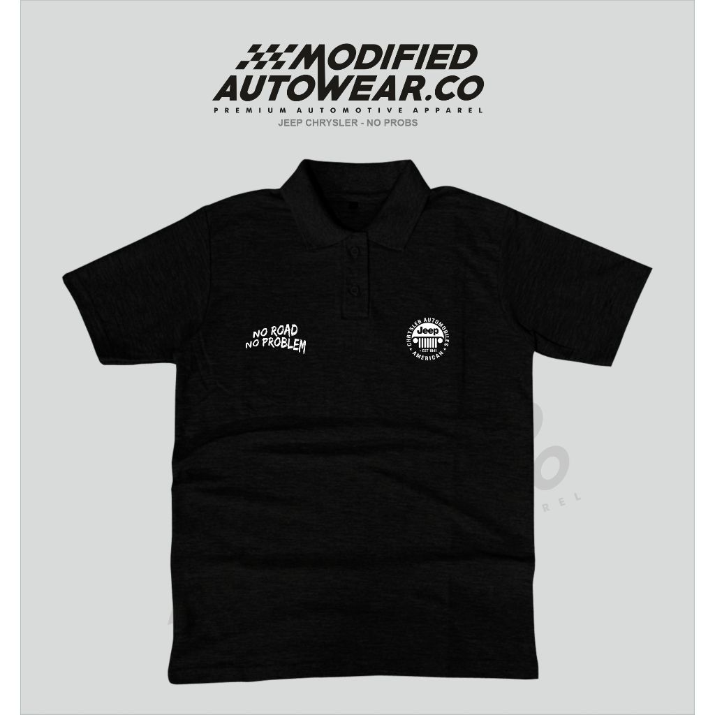 polo shirt jeep modified autowear premium kaos kerah jeep offroad 4x4 4wd poloshirt JEEP