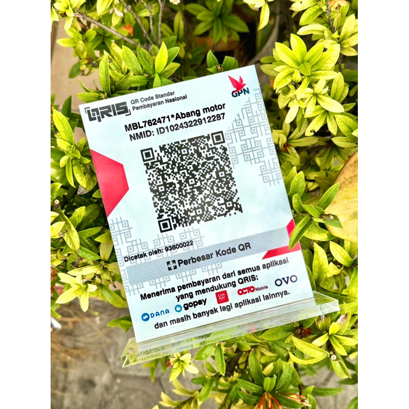 

PAPAN QRIS BAHAN AKRILIK TEBAL UKURAN 20x15CM BISA CUSTOM