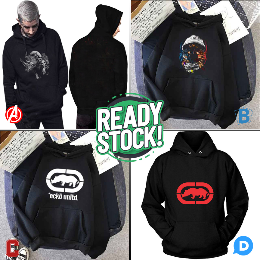 Jumper Hoodie Ecko Unltd Hoodie Pullover Bahan Cotton Fleece