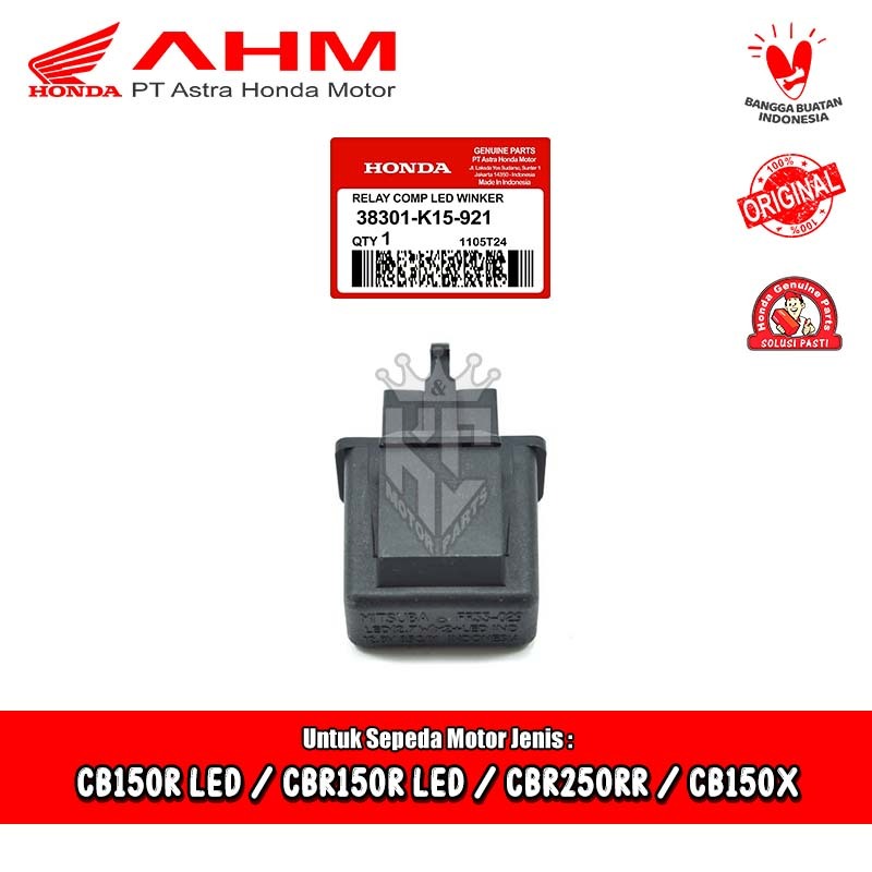 Relay Flasher Lampu Sein LED Honda CB 150 R X CBR 150R 250RR New LED Original AHM 38301-K15-921