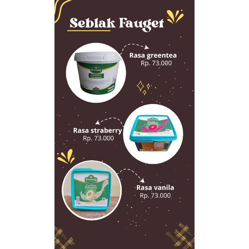 

Glaze tekomas kemasan 200gr