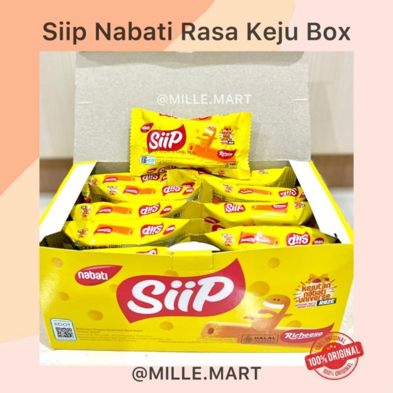 

[1 box isi 20 pcs ] SIIP NABATI RICHEESE 500 5GR x 20 SNACK