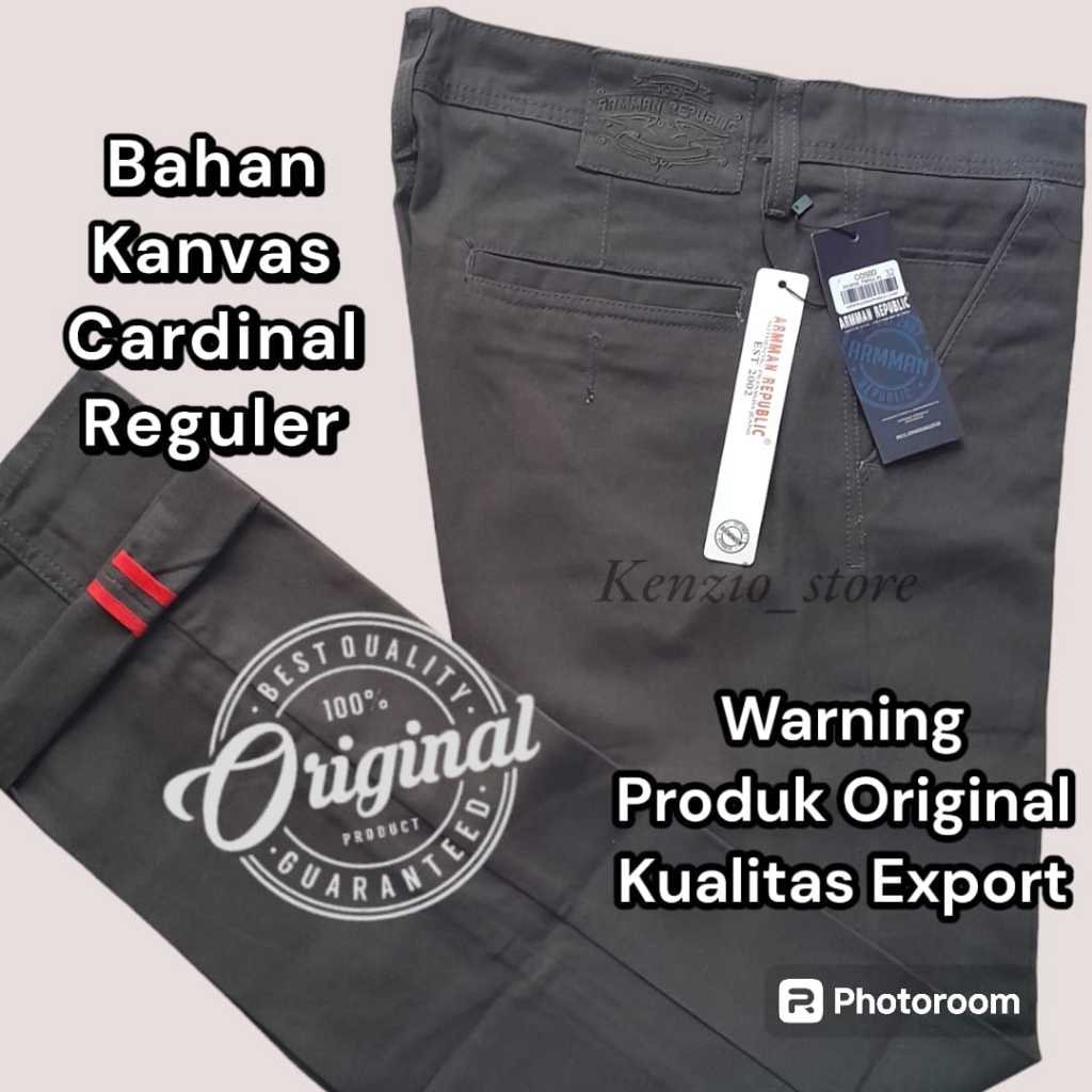 Celana Panjang Pria Chinos Premium Original 100% Bahan Kanvas Kualitas Arman Republic Jumbo 27 Sampa