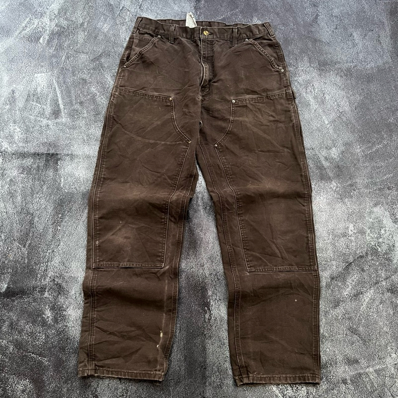 Carhartt B136 DKB Double Knee Duck Canvas Original Dungaree Fit Pants.