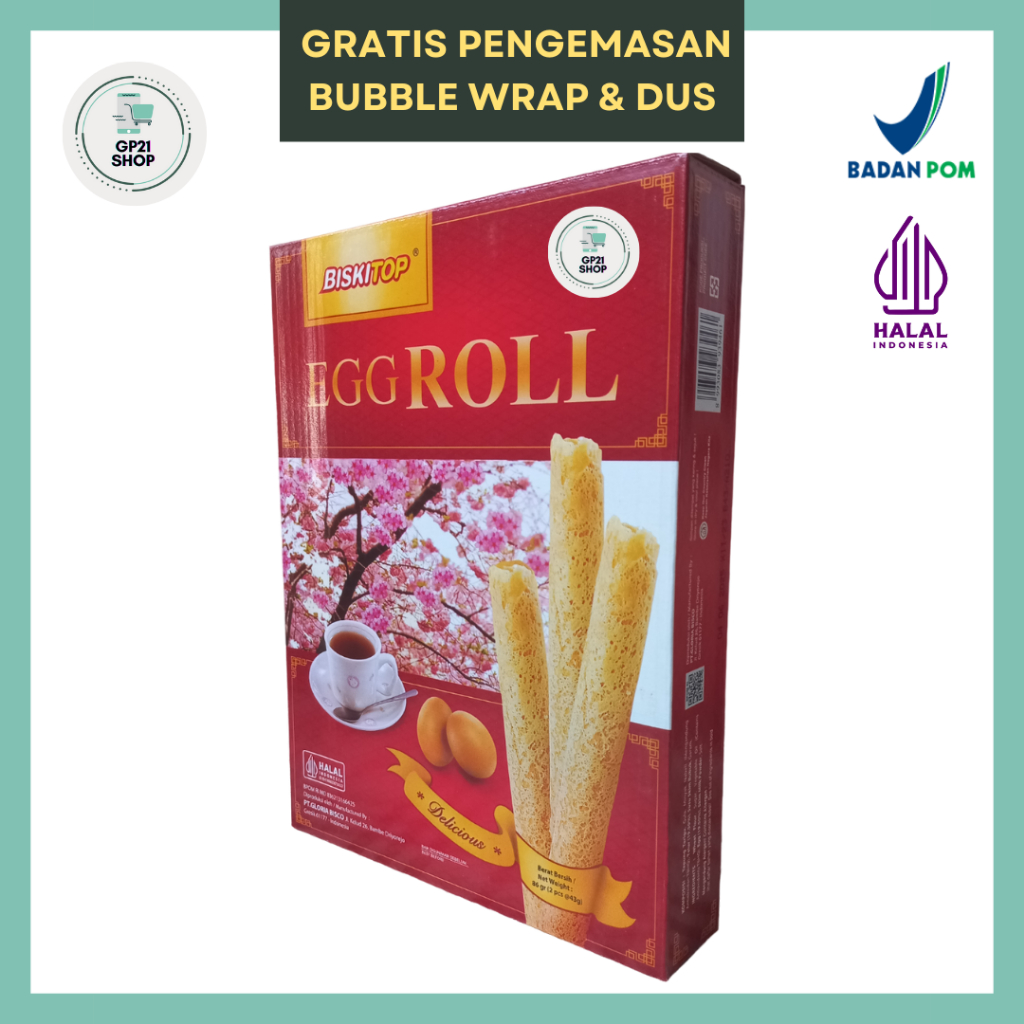 

Biskitop Egg Roll 86gr Box