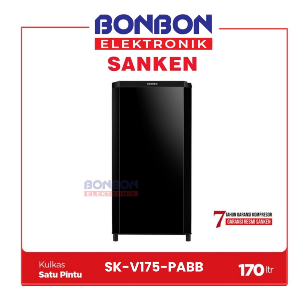 Sanken Kulkas 1 Pintu 170L SK V175AP BB / 170 Liter SKV 175 APBB /SKV175