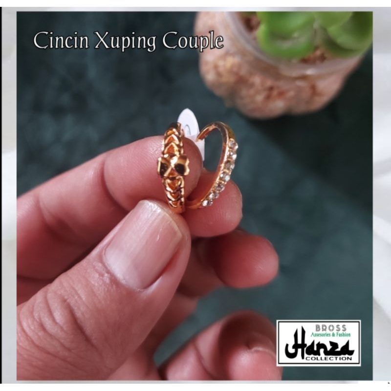 Cincin Xuping Couple Murah/Cincin perhiasan/ Cincin 1 pasang berbagai ukuran/ Harga murah