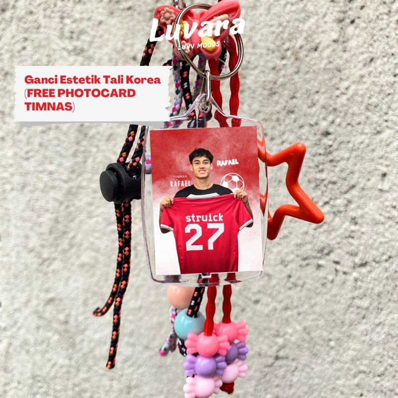 Gantungan Kunci TALI KOREA TIMNAS Premium BONUS PHOTOCARD TIMNAS