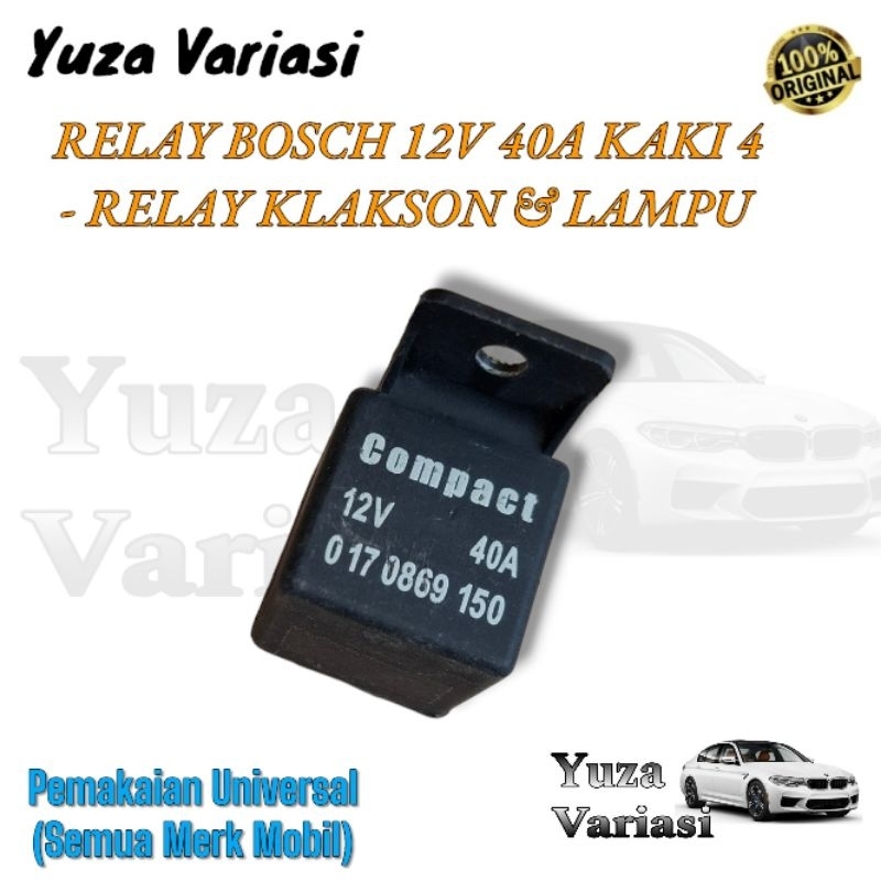 RELAY BOSCH 12V 40A KAKI 4 - RELAY KLAKSON & LAMPU