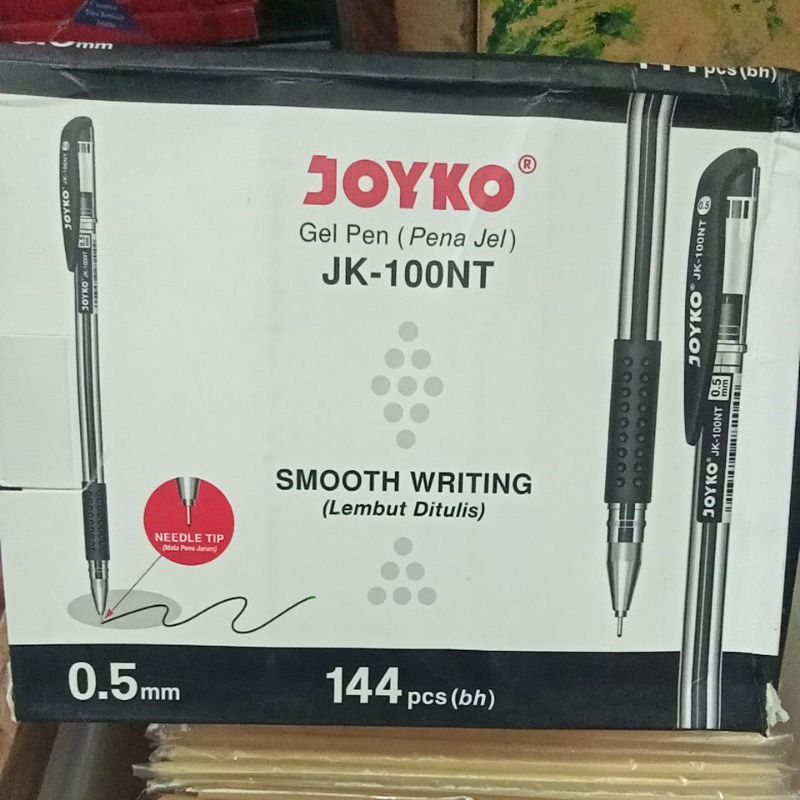 

pulpen joyko gel JK-100NT black / pack