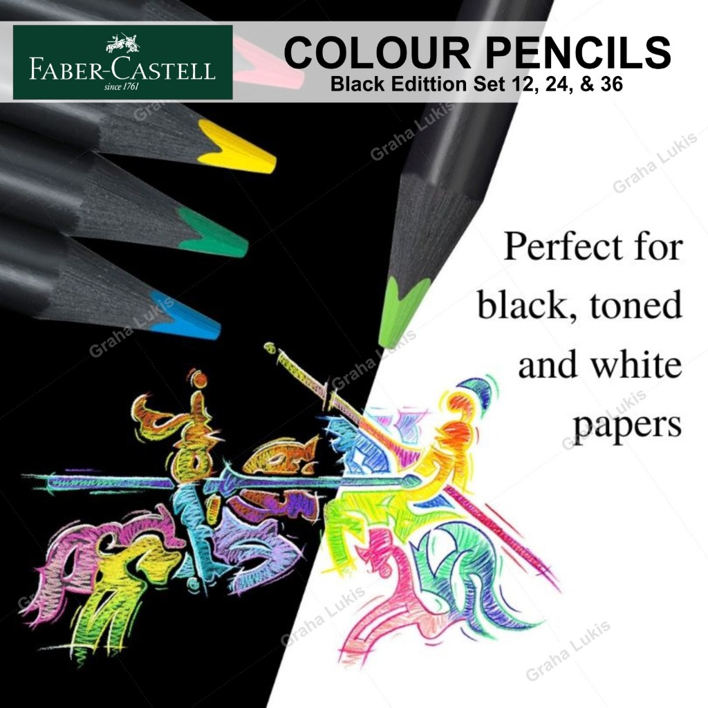 

RK Faber Castell Black Edition Colour Pencil Set 12 / 24 / 36 - Pensil Warna