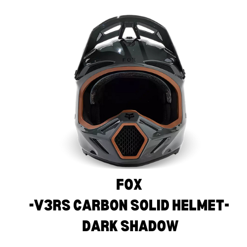 Fox V3RS Carbon Solid Helmet (Dark Shadow)