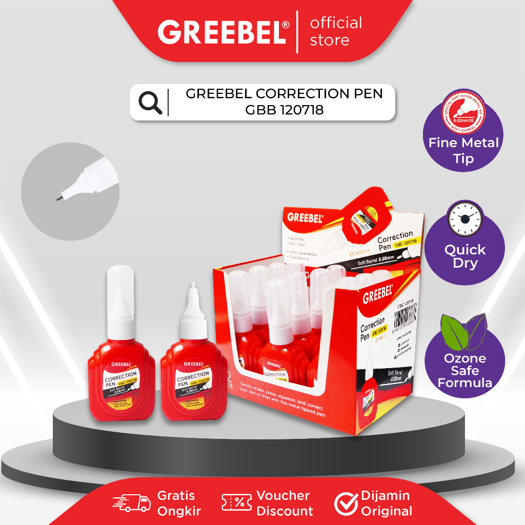 

Tipex cair Stipo GREEBEL Kecil GBB 120718 1pc