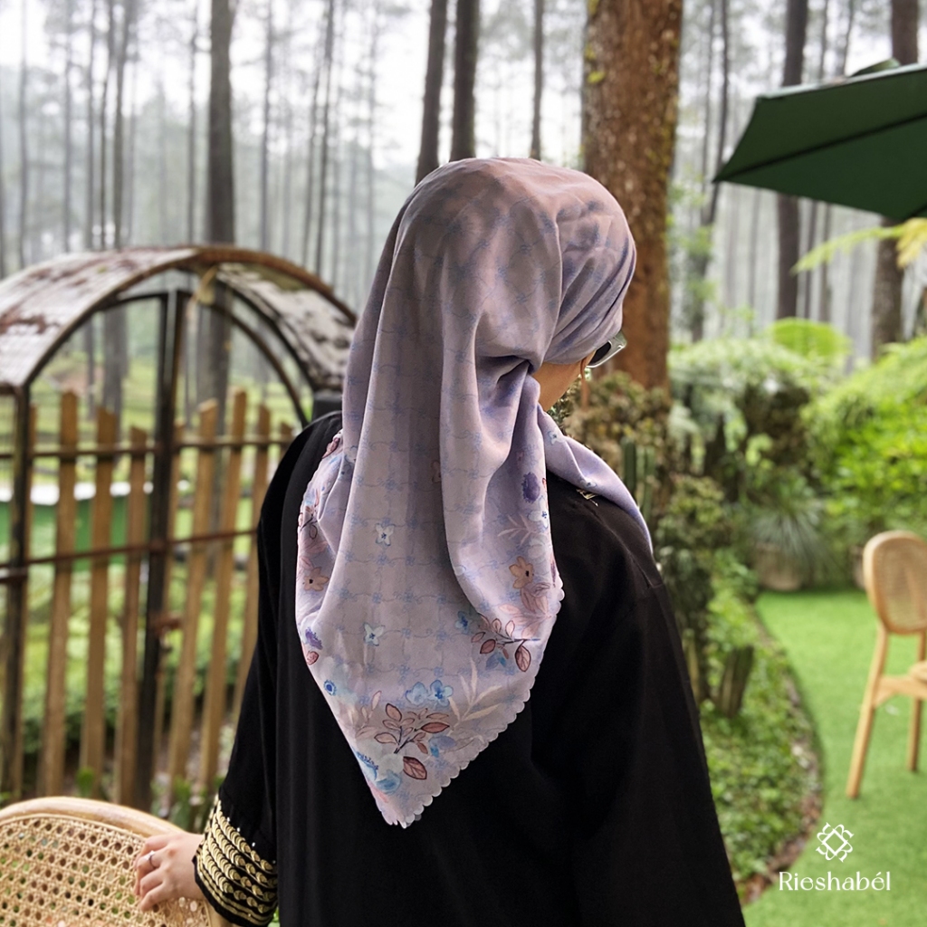 Rieshabel scarf series DAISY premium hijab voal ultrafine full printing Hijab Scarf Terbaru Hijab Sc