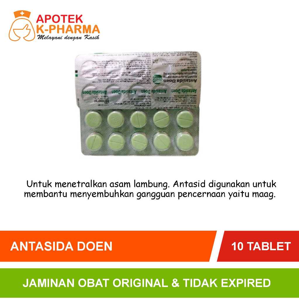 Antasida Doen Strip Isi 10 Tablet Obat Original Mersi