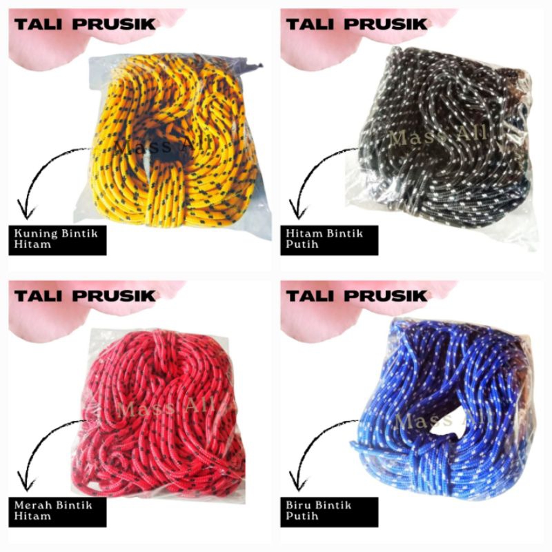 Tali Prusik Ukuran 3 MM Permeter / Tali Prusik Panjang 1 meter