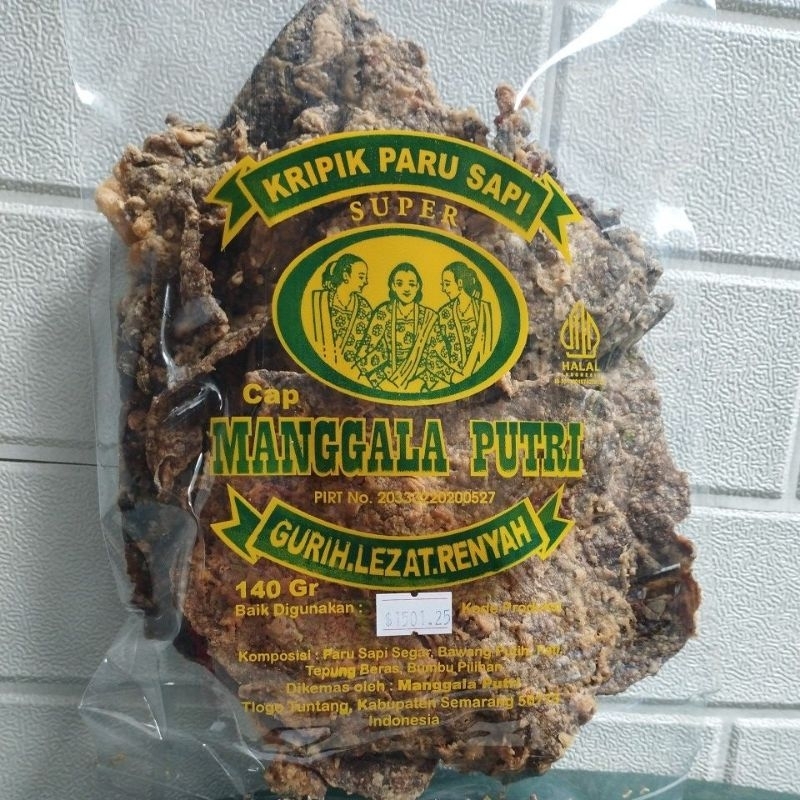 

KERIPIK PARU GURIH RENYAH 140 GR CAP MANGGALA PUTRI