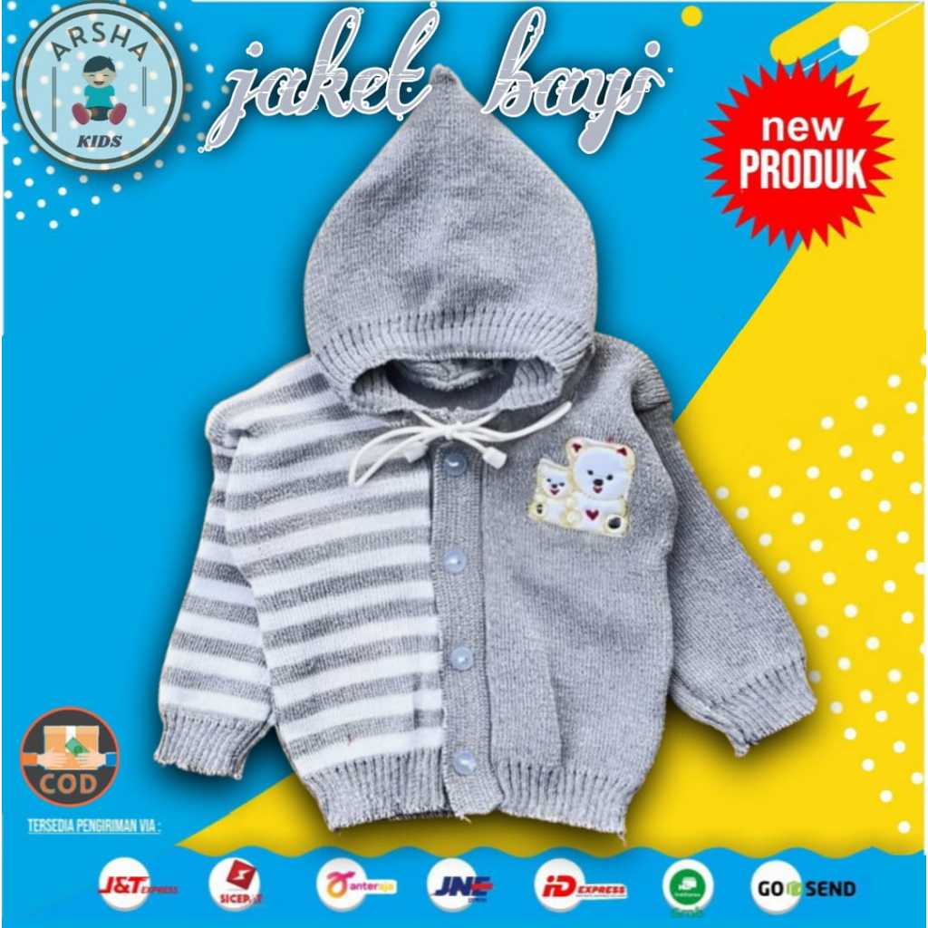 Jaket bayi laki laki perempuan newborn 0-6 bulan sweater rajut bayi atasan bayi baby baru lahir