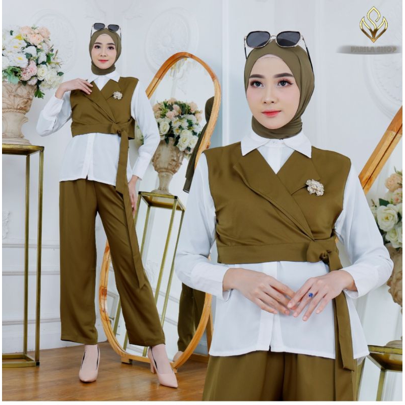 Setelan Wanita Audy Material Shakila Premium