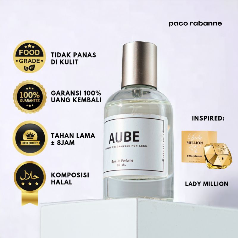 Aube - Lady Million Parfum Wanita Aroma Tahan Lama Eau De Perfume 10ML 30ML 50ML Minyak Wangi Dupe F