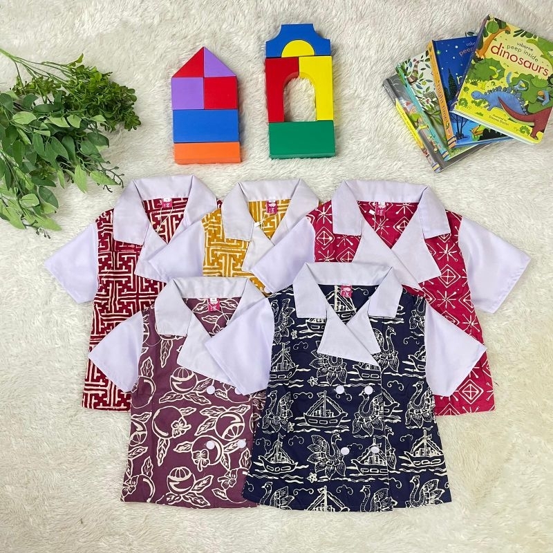ESTHER ATASAN BATIK ANAK CEWEK LISA BISA OUTER VEST BAGUS UNIK BATIK CAP BERKERAH