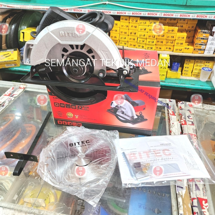 CMR508YH MESIN GERGAJI BELAH POTONG KAYU CIRCULAR SAW 7" BITEC CM R508