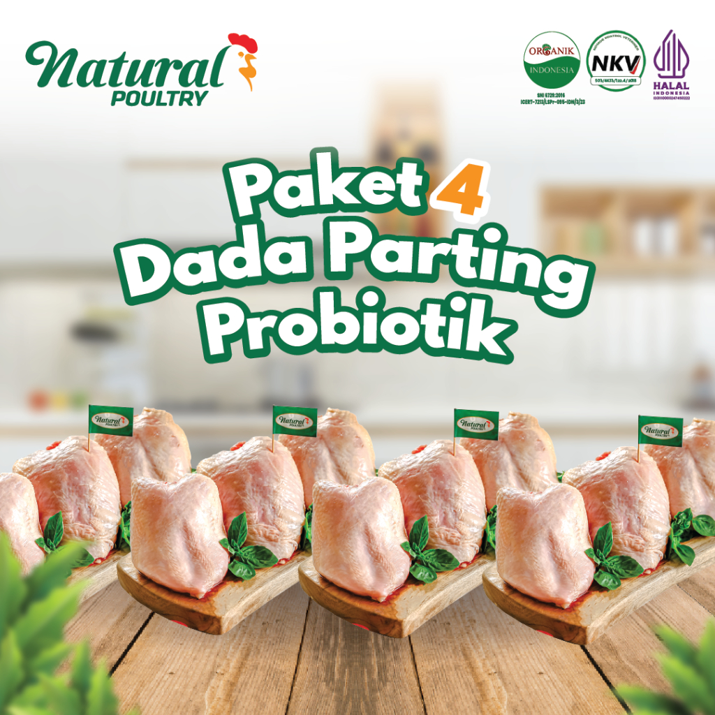 

Paket 4 Dada Parting Ayam Negri Probiotik (500 gram) - Natural Poultry