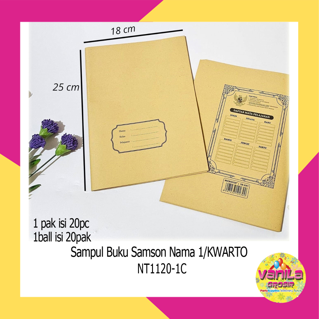 

(1Pak Isi 20Lembar) Sampul Buku Coklat Kwarto, sampul buku coklat, sampul buku sekolah, cover buku coklat