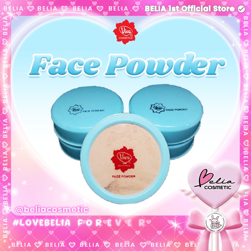 ❤ BELIA ❤ VIVA Face Powder Bedak Doos Hijau Tabur 25g