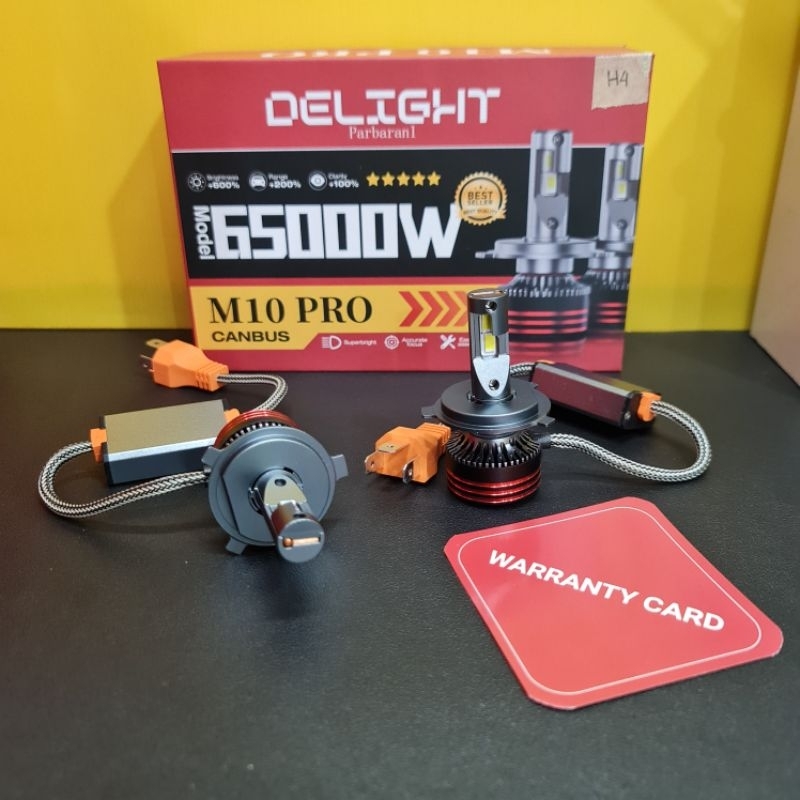 Bohlam LED H4 55W 55 Watt 5500 Lumen CANBUS DELIGHT M10 PRO