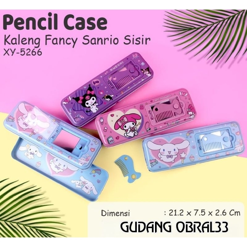 

tempat/kotak pensil/tepak/pencil case kaleng sunrio (cermin + sisir) XY 5266