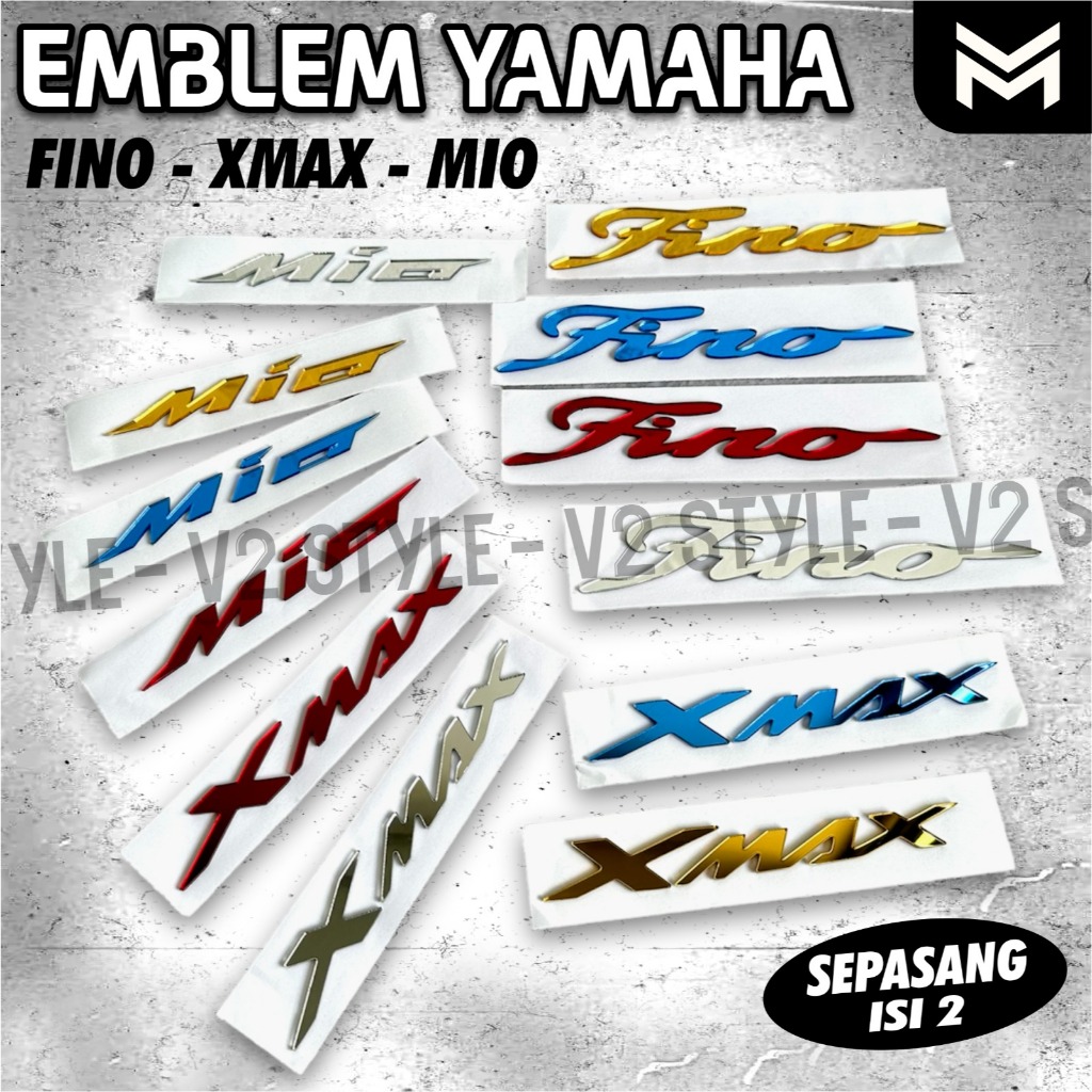 EMBLEM YAMAHA HARGA SET 2pcs XMAX FINO MIO SOUL MIO J MIO SMILE MIO SPORTY MIO M3 MIO GT MIO Z MIO S
